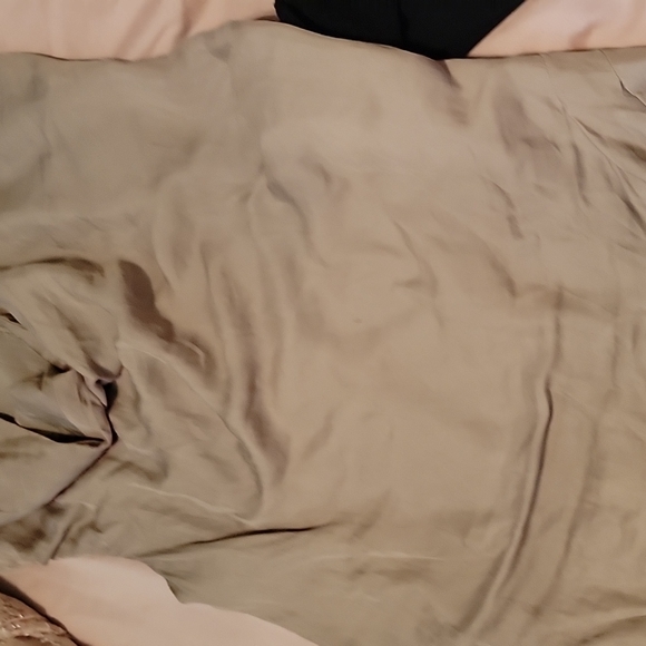 Allsaints Spitalfields Contour Dress in metallic Beige US 10 Japanese Cloth - Picture 13 of 13